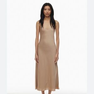 Wilfred Aritzia Champagne Slip On Dress size small